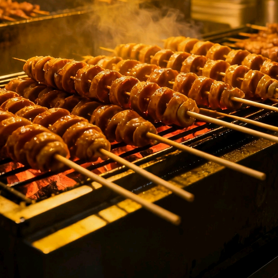 商用烤面筋串30-100克包邮速达烧烤摆摊专用夜市小吃店同款