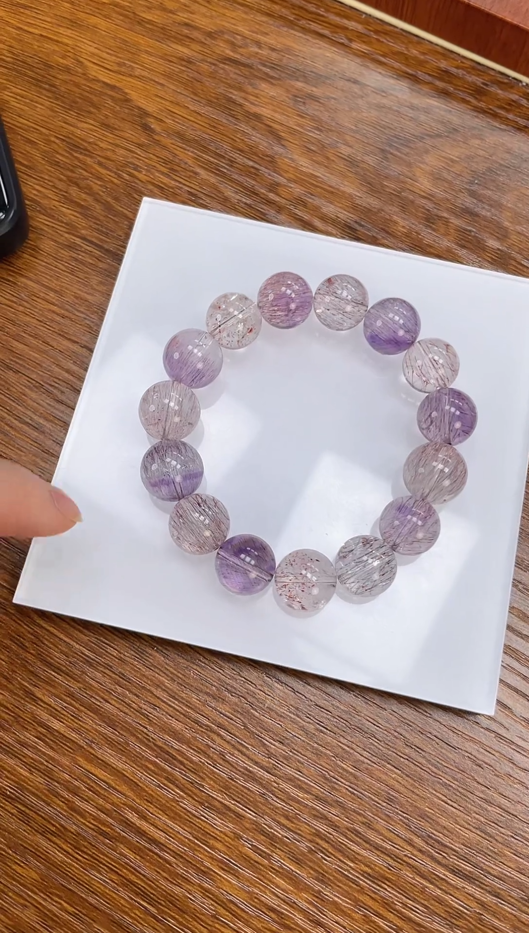 【闪购商品】水晶手链未镶嵌天然超七12mm多样性发一