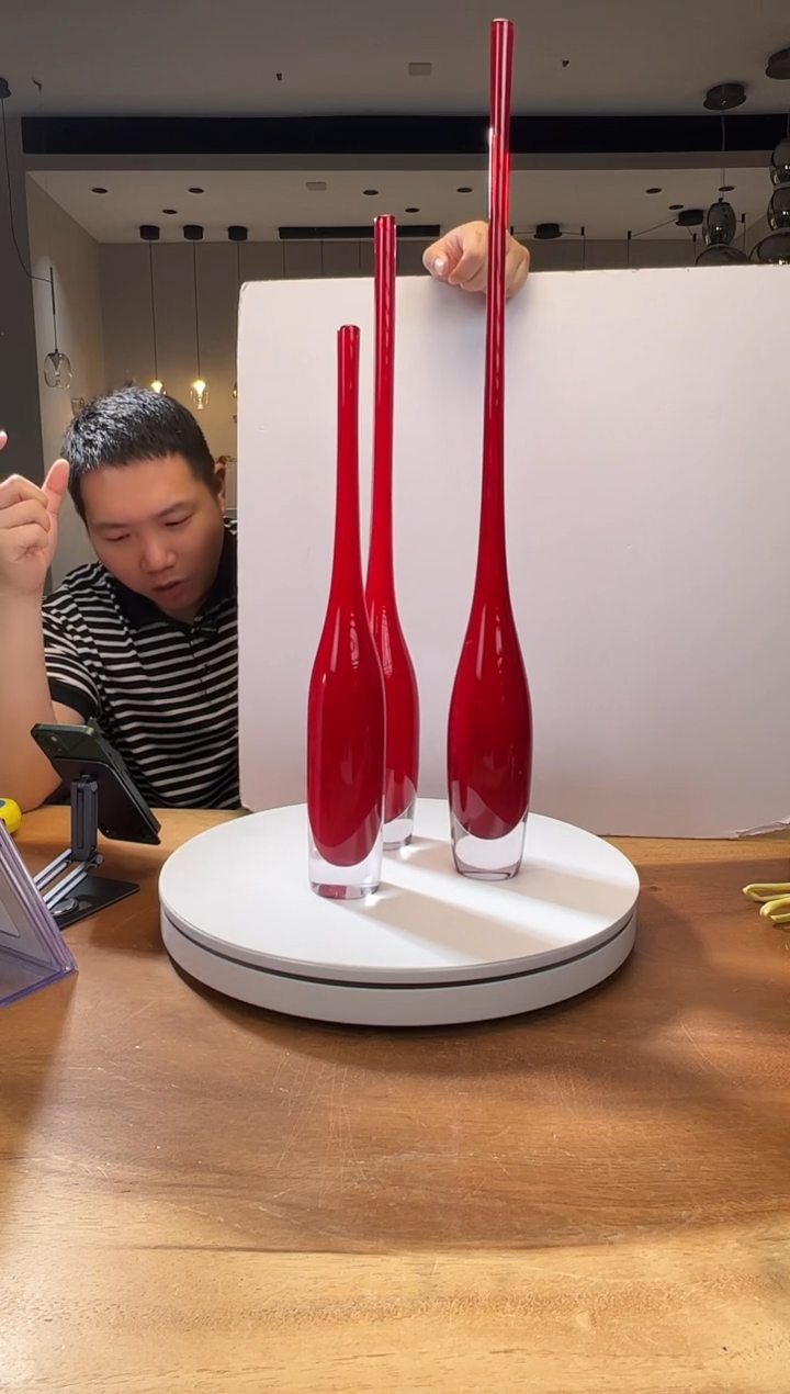 【闪购商品】茶宠巴比特美学 长颈瓶红色 一组