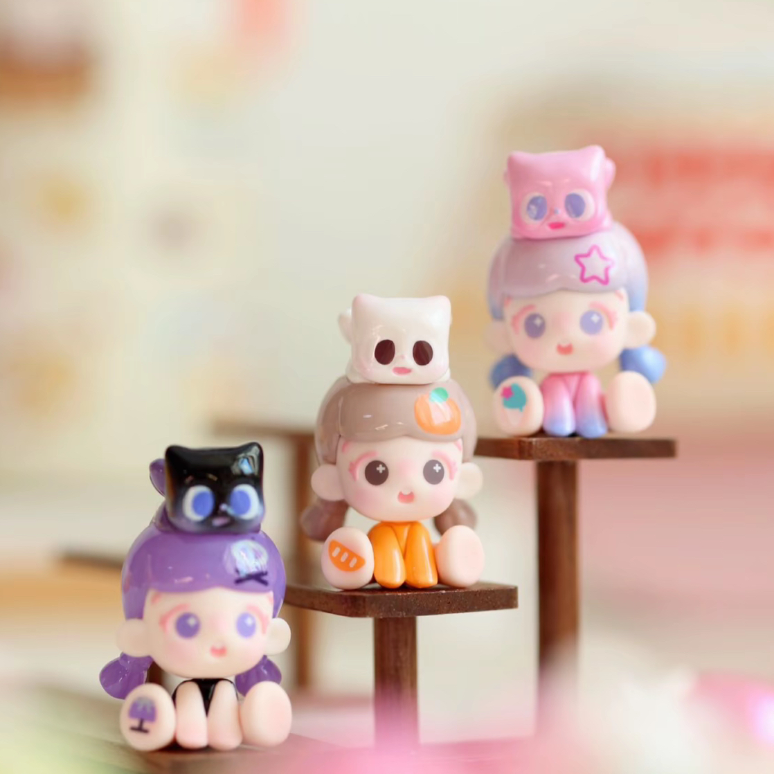 【叮叮代拆】倒倒和小猫de一天系列盲盒盲袋潮玩摆件