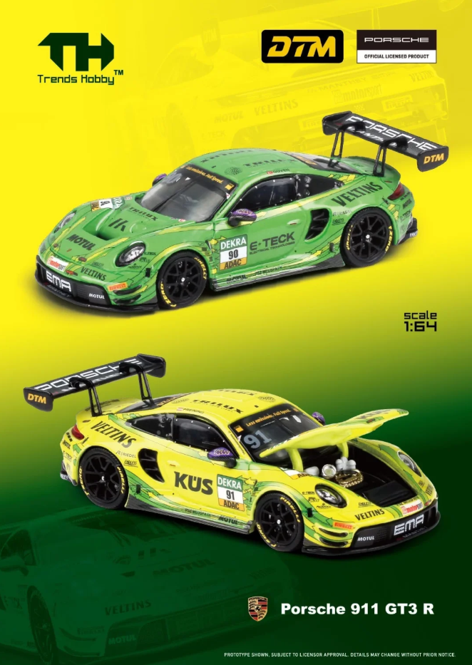 【现货】TH保时捷911gt3R 1/64合金