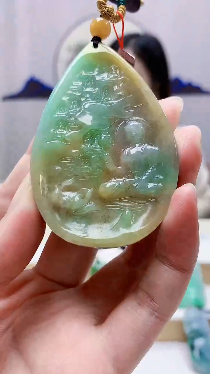 未镶嵌定制翡翠4852zm-毛货挂件人物34