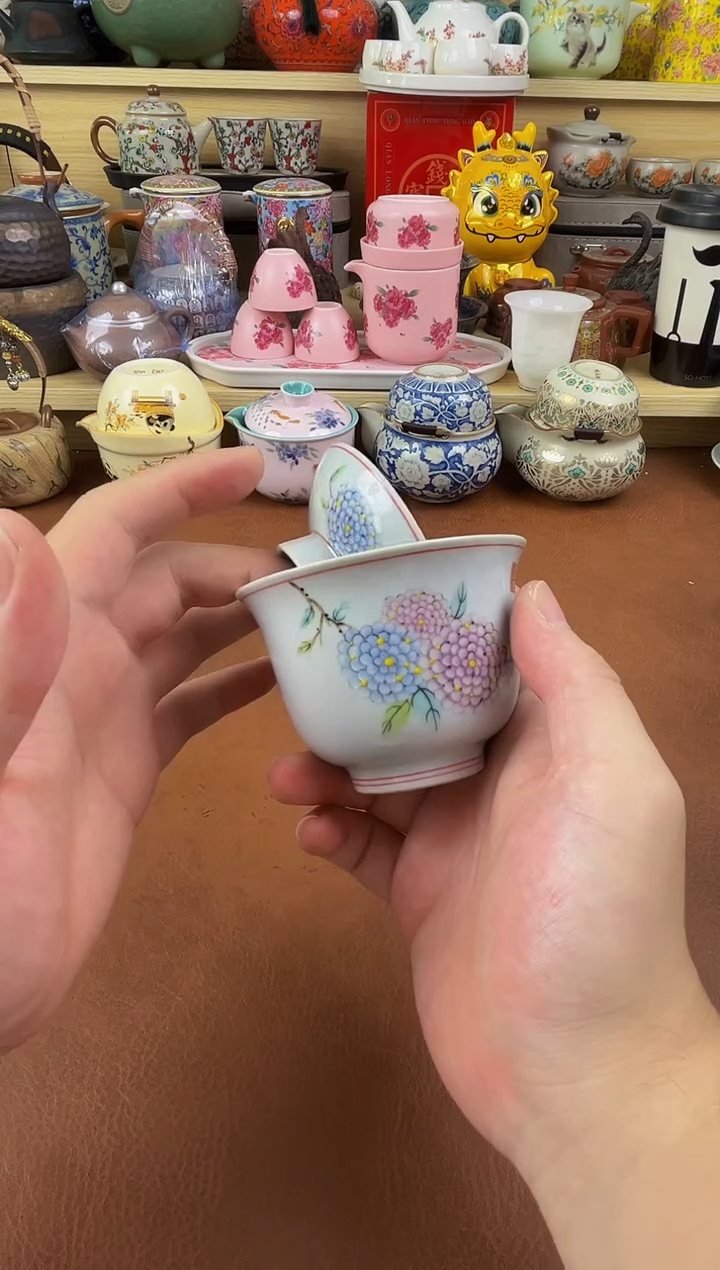 陶瓷茶具摆件旅行套组