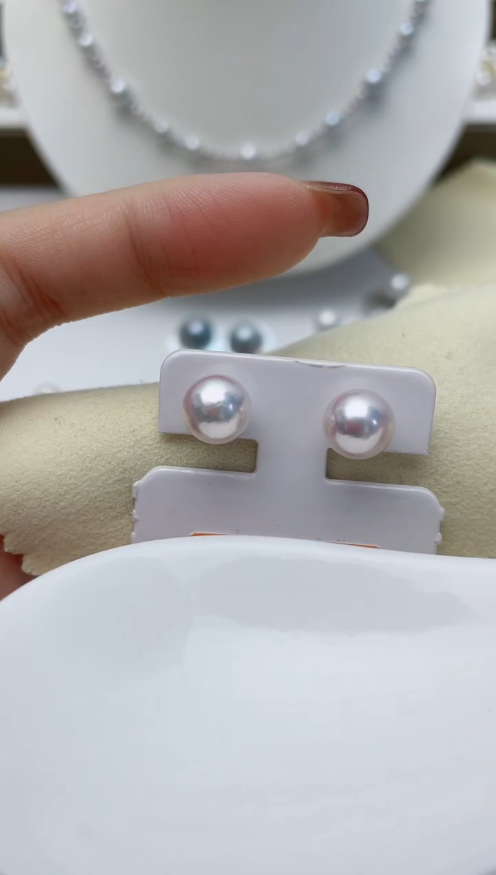 【闪购商品】海水珍珠耳饰18K金镶嵌W15