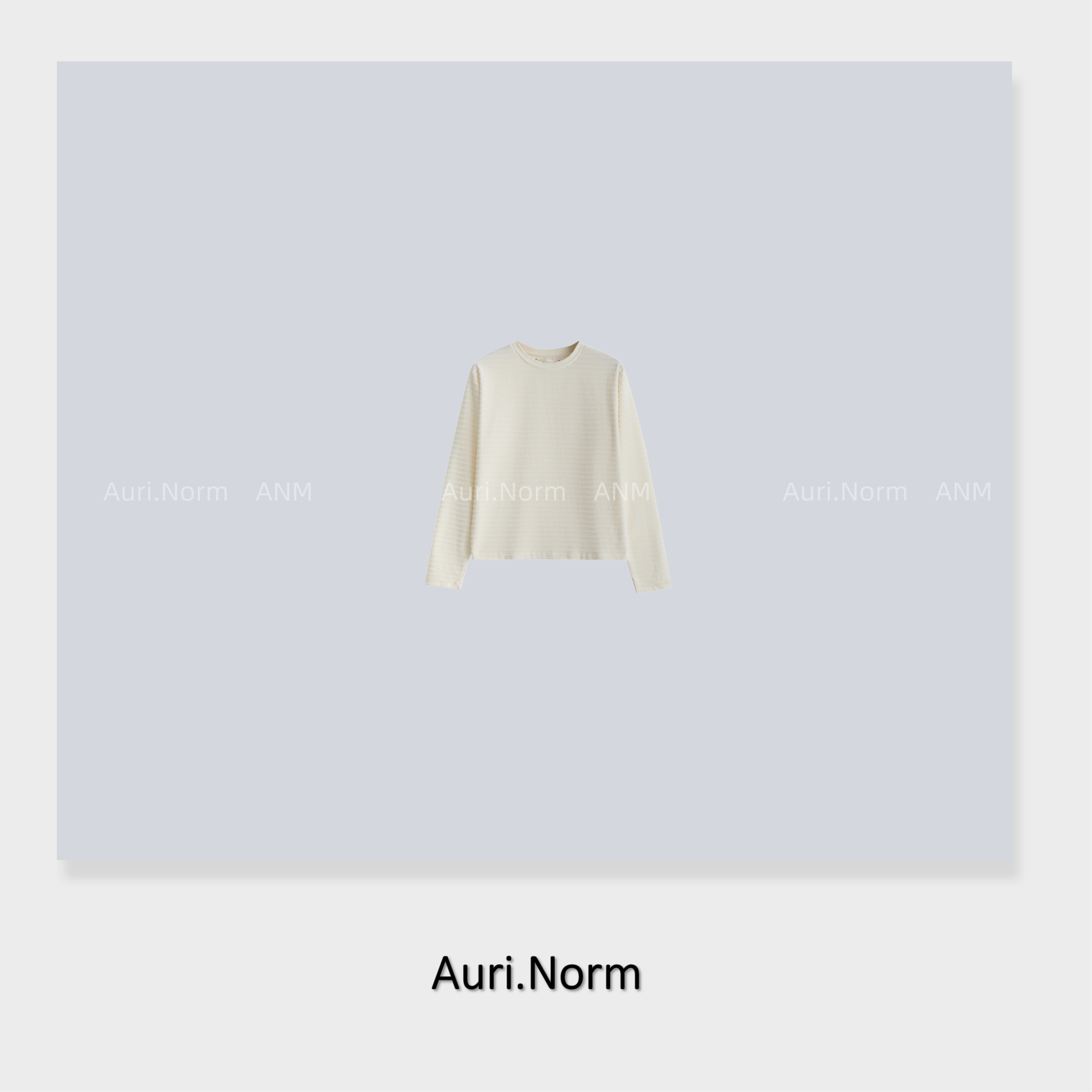 Auri.Norm【铃兰】简约百搭坑条感设计长袖衫小众设计师特别款