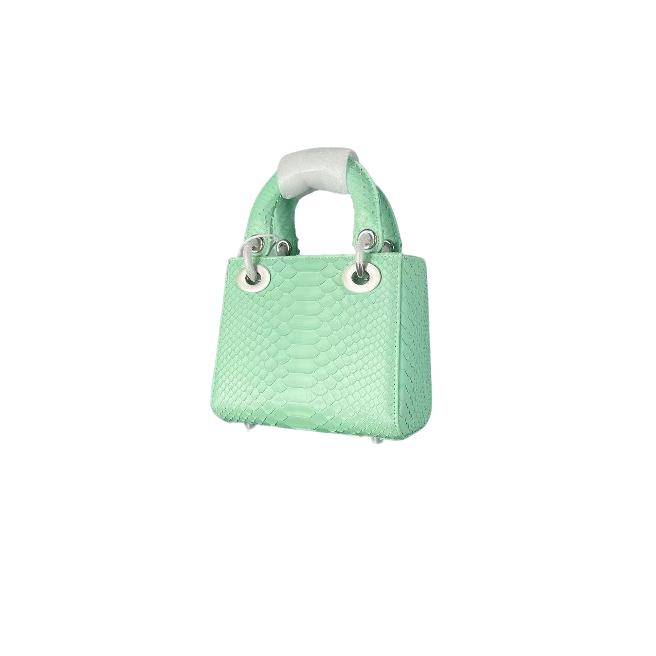 蛇年礼盒高定轻奢三格17CM蟒蛇肚皮DF气质单肩斜挎手提包