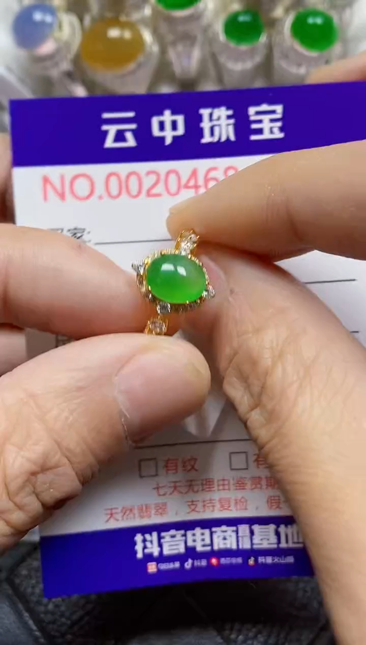 【闪购商品】翡翠戒指银S925镶嵌/0468