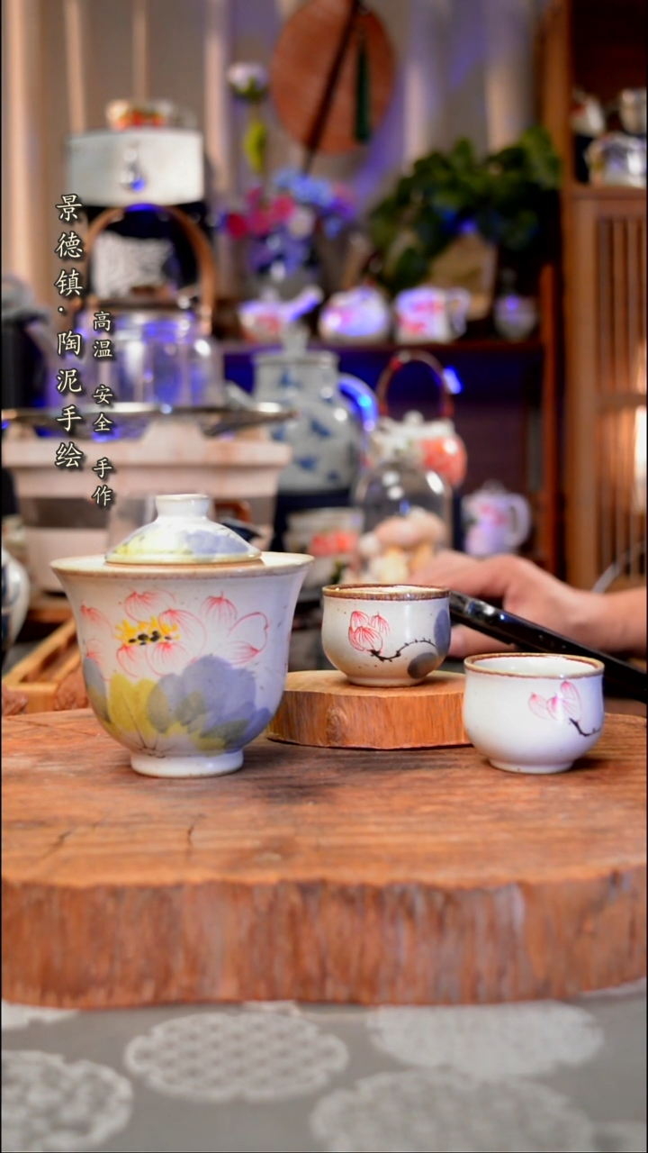 【闪购商品】杯子荷花手工手绘手工手绘