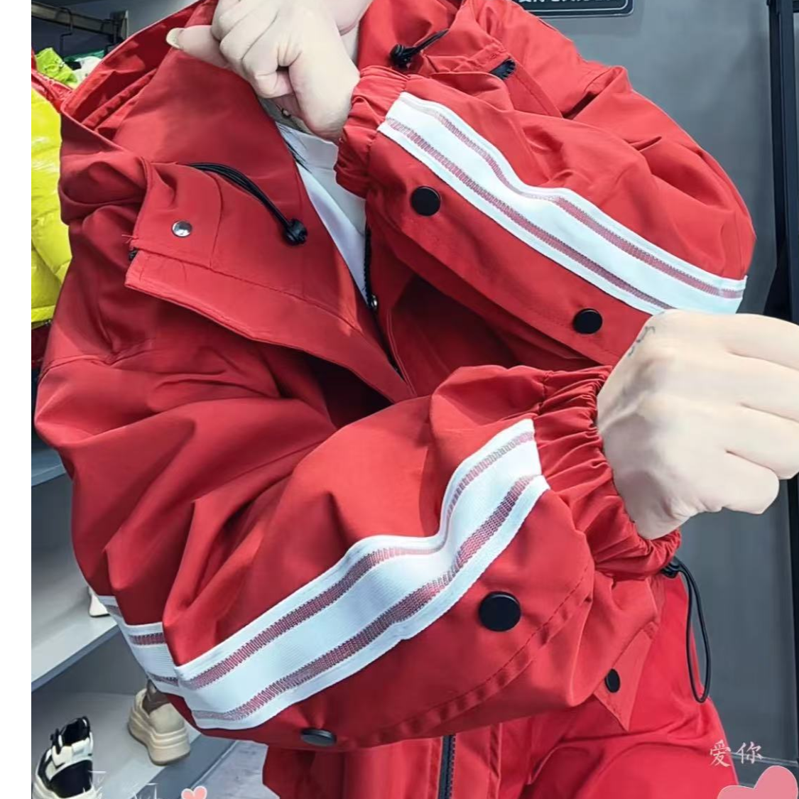 1035条纹冲锋套装