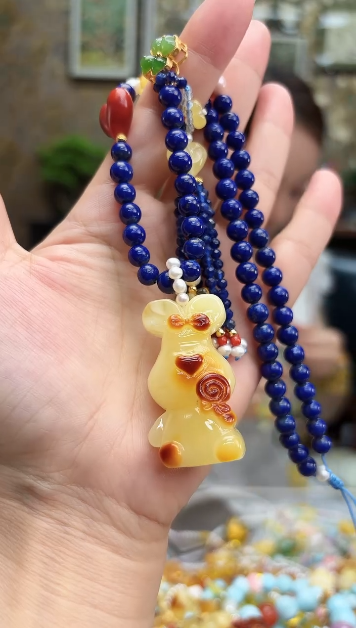 琥珀颈饰未镶嵌琥珀【  吊坠项链  】多样性发一