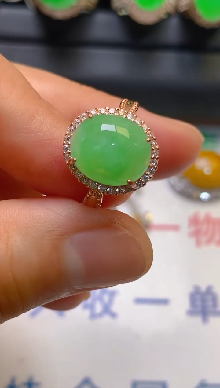 【闪购商品】翡翠耳饰银S925镶嵌天然A货翡翠1