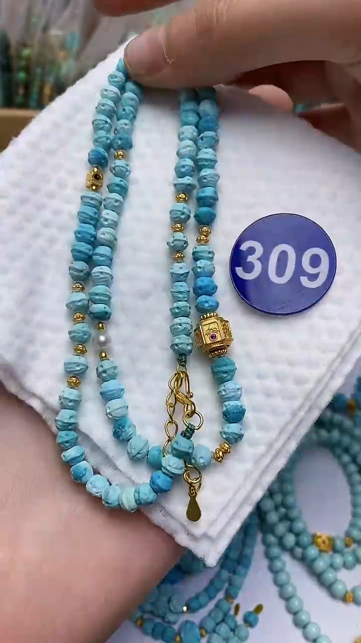 【闪购商品】绿松石项链银S925镶嵌309