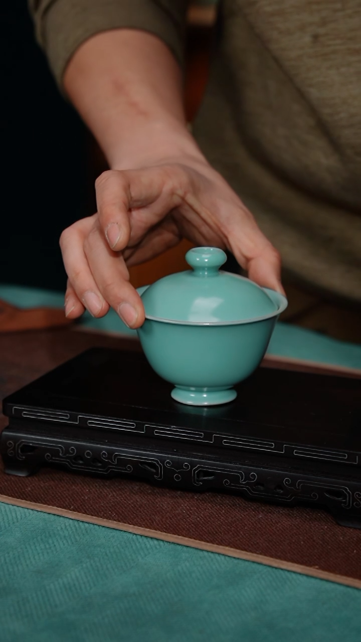 【闪购商品】92-2钉珠两才（正天青 不完美）+杯