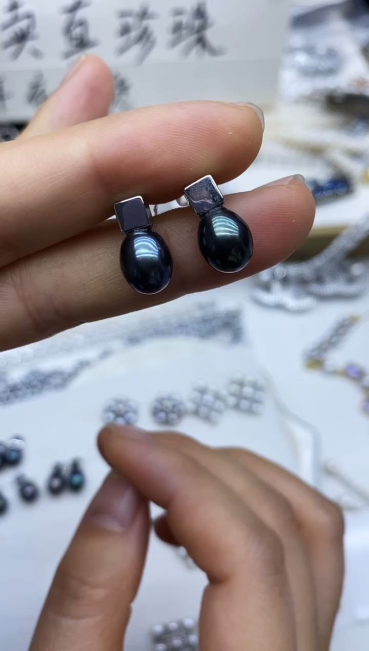 未镶嵌耳饰淡水珍珠耳钉多样性发其一