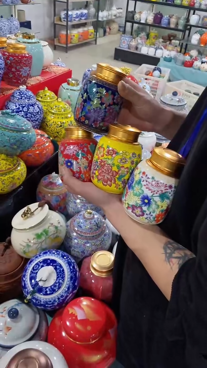 【闪购商品】罐陶瓷茶叶罐储物密封罐家用绿茶红茶普洱龙井