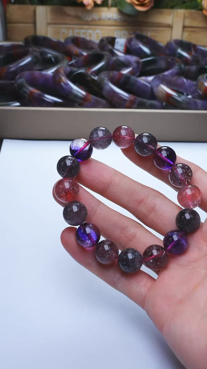 【闪购商品】水晶L012黑加仑超七单圈13m未镶嵌多样性