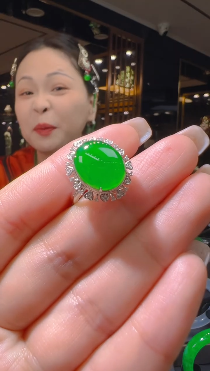 【闪购商品】翡翠戒指18K金镶嵌035(多样性发货)