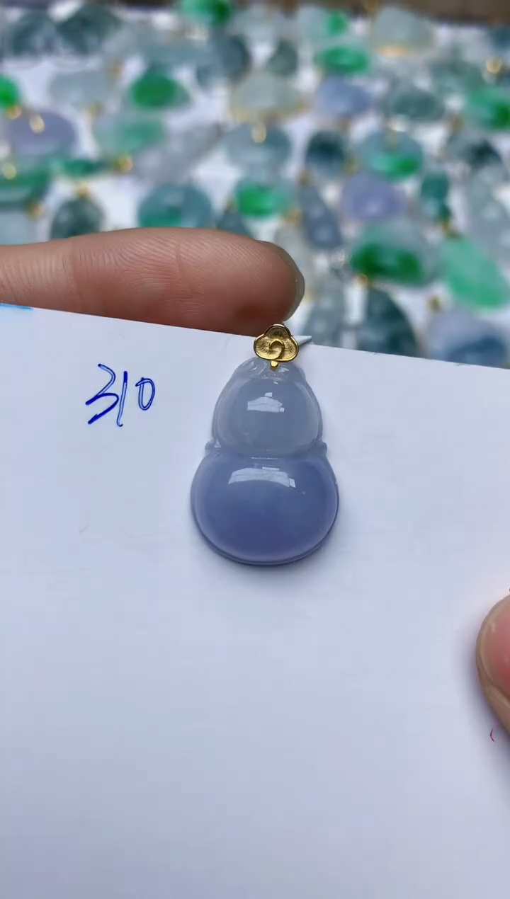 【闪购商品】翡翠颈饰18K金镶嵌天然翡翠A货