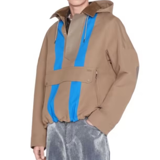 全新未使用 DIOR/迪奥 男士卡其色冲锋衣外套124853户外休闲防风 