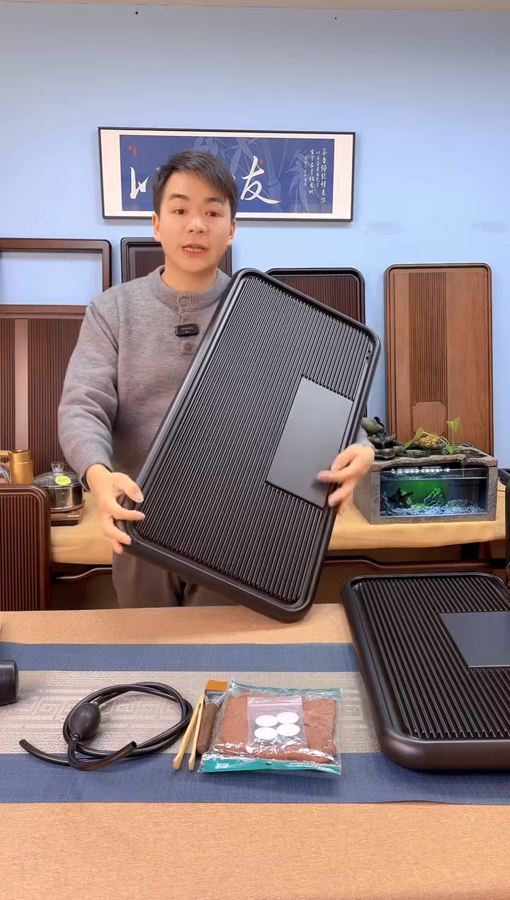 【闪购商品】凌龙黄色款式茶盘80*40*4