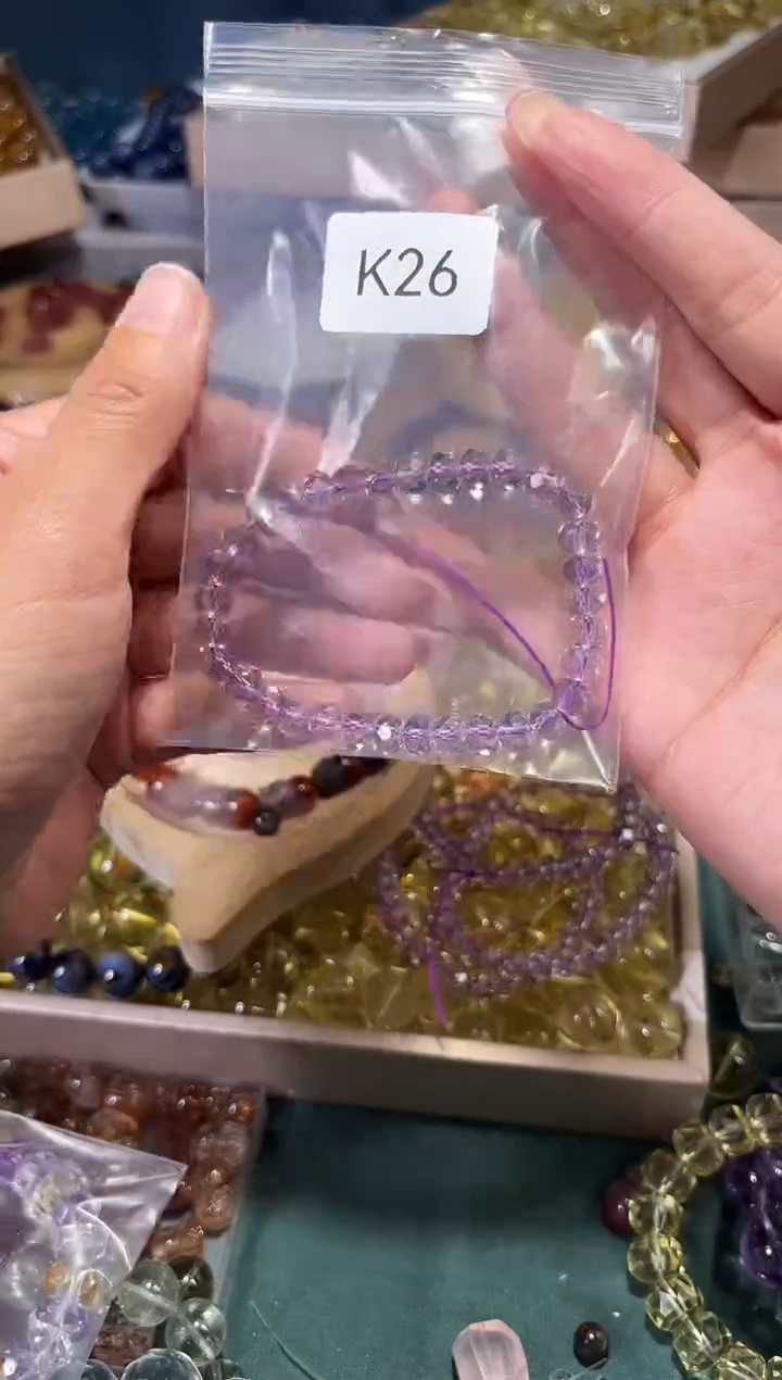 未镶嵌手串水晶小****烤K26玻利维亚钻切手串拍10件