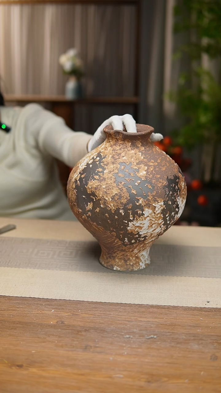 【闪购商品】陶瓷 花器诧寂棕灯笼