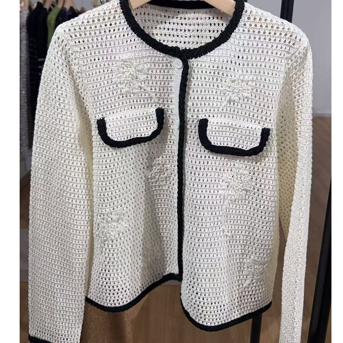 GINAYOLAN/瑾颜【亚麻系列】进口亚麻夏季小香气质针织开衫/背心