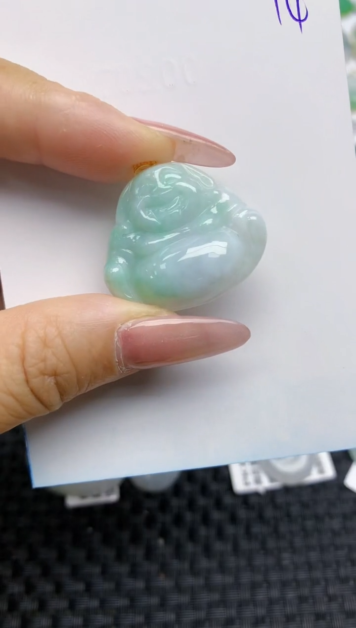 【闪购商品】翡翠颈饰18K金镶嵌天然A货翡翠 14