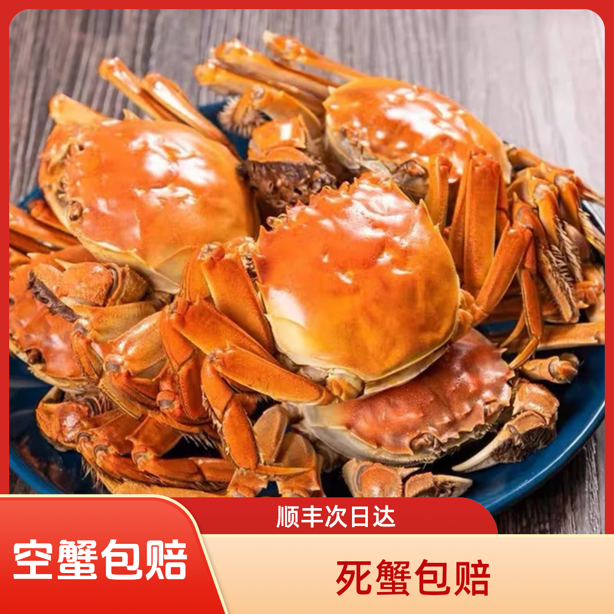 【活蟹】【全公蟹】到手净重2斤盘锦河蟹海鲜2两-1.7两/只，按重量发货【顺丰明天到】死蟹按只赔