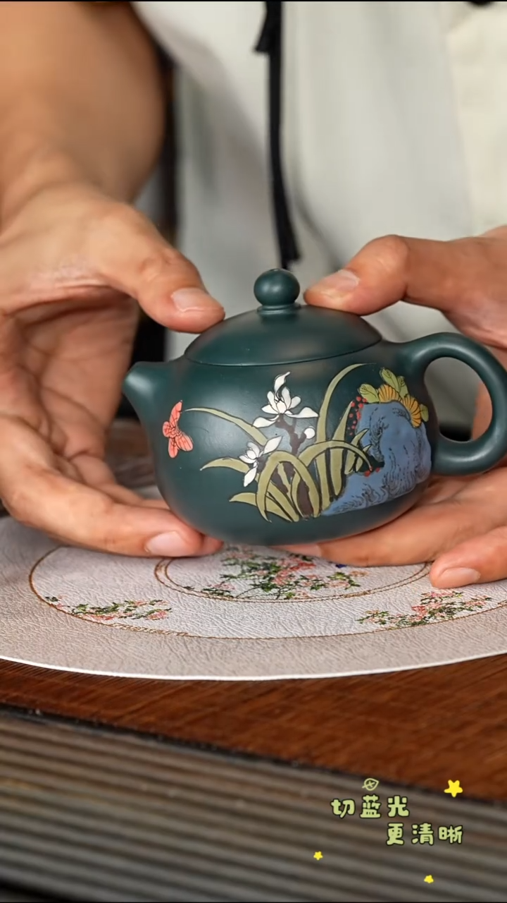 茶壶紫砂宜兴紫砂CXM 绿泥 西施200cc