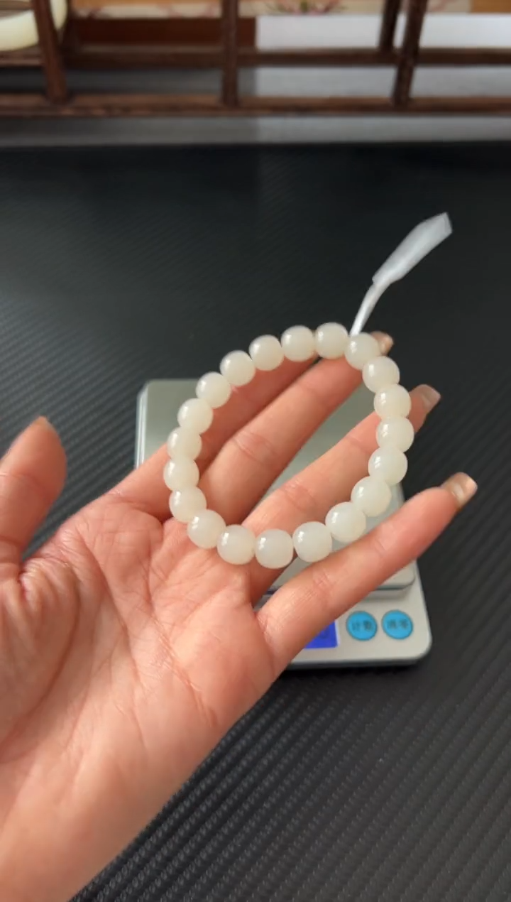 未镶嵌手串和田玉且末微色差天泰卡10