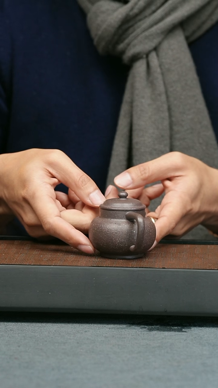 【闪购商品】紫砂茶壶五堂  春水堂高瓢-手工炼泥