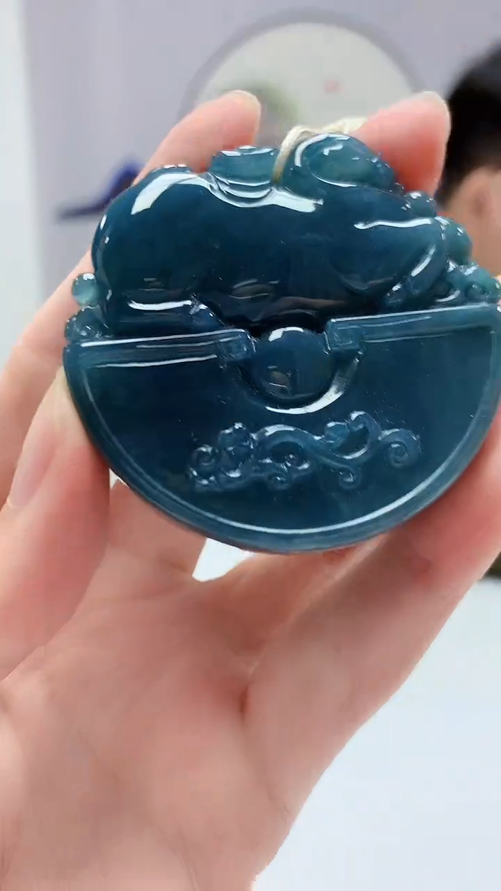 【闪购商品】定制翡翠未镶嵌4917zm-毛货挂件唐马130