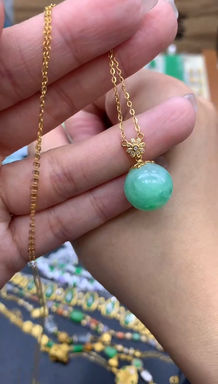 【闪购商品】翡翠颈饰18K金镶嵌399-中国好珍宝