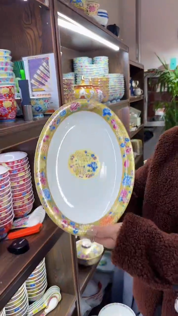 【闪购商品】瓷片12英寸鱼盘1个景德镇陶瓷