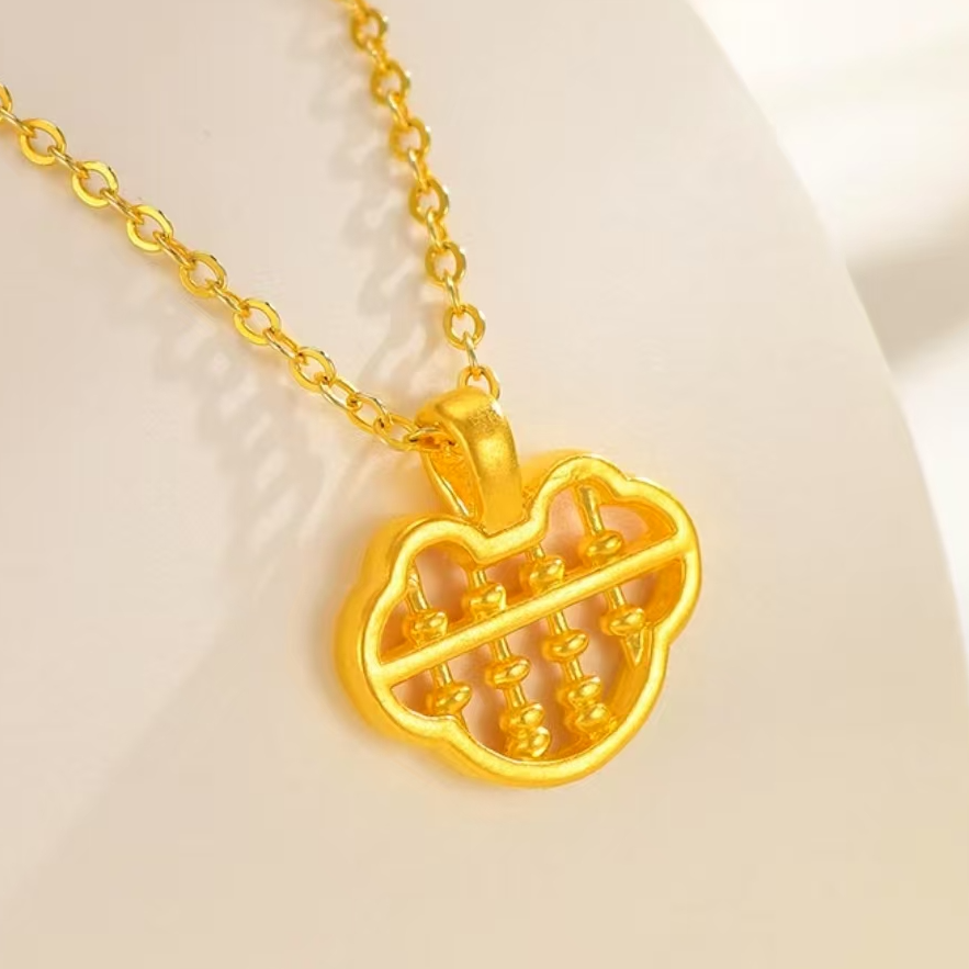 足金饰品/祥云算盘滴溜/ZJDZ230/k（赠合金链）