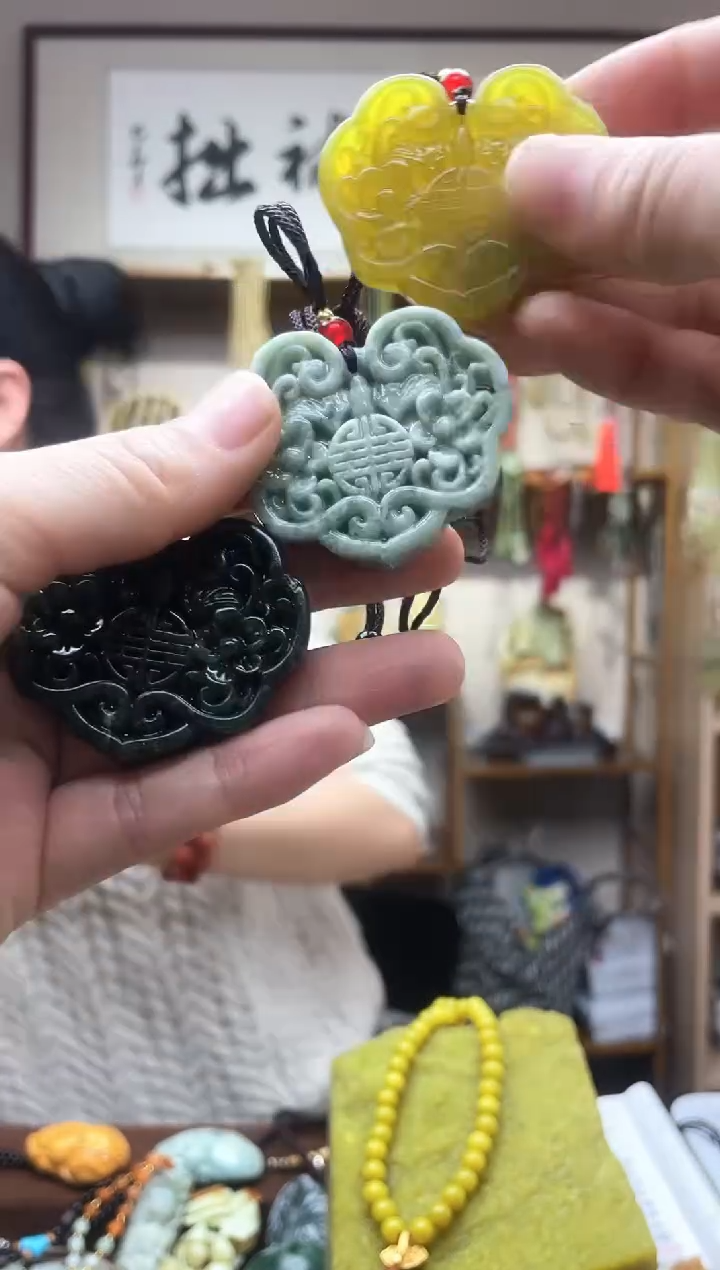 未镶嵌岫玉吊坠多样性发货拍一发一
