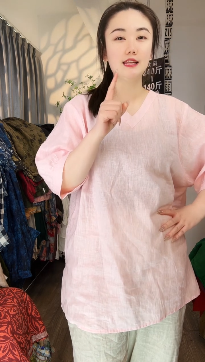 亚麻汉麻苎麻大码女装。