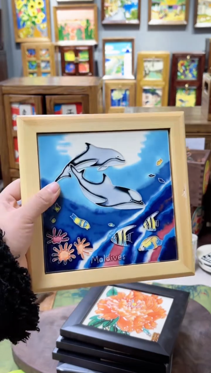 【闪购商品】瓷片19.19连画带框特价福利微瑕