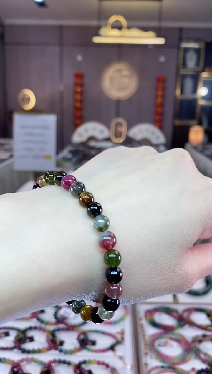 【闪购商品】碧玺单圈手串6mm+未镶嵌一物一证dan