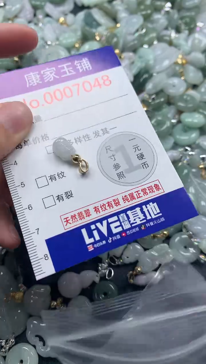 吊坠(不含链)未镶嵌翡翠7048