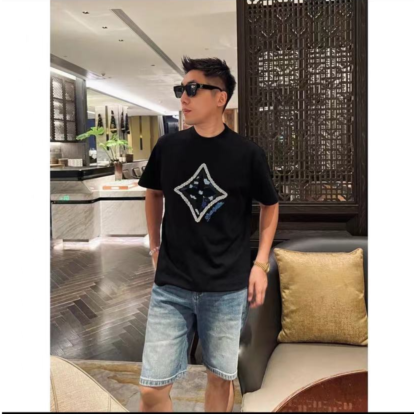 【四叶草短袖】夏季男士短袖T恤情侣圆领休闲T恤