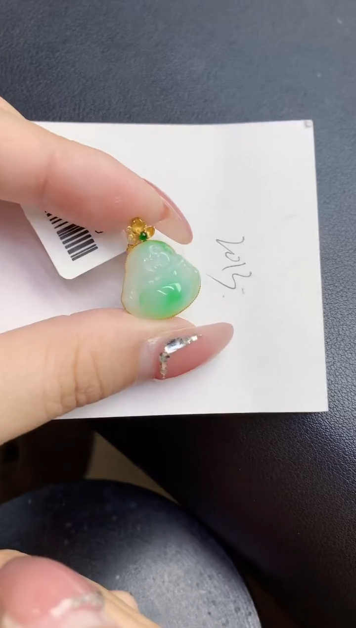 【闪购商品】翡翠颈饰18K金镶嵌000000000