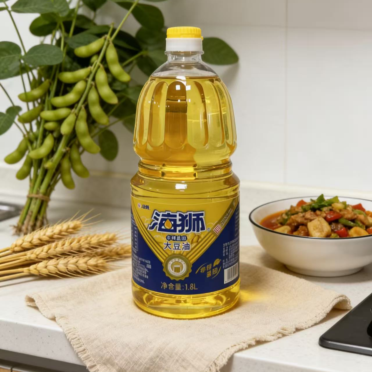 【保质期至26.9.3】海狮非转基油因 大豆油1.8L*1瓶