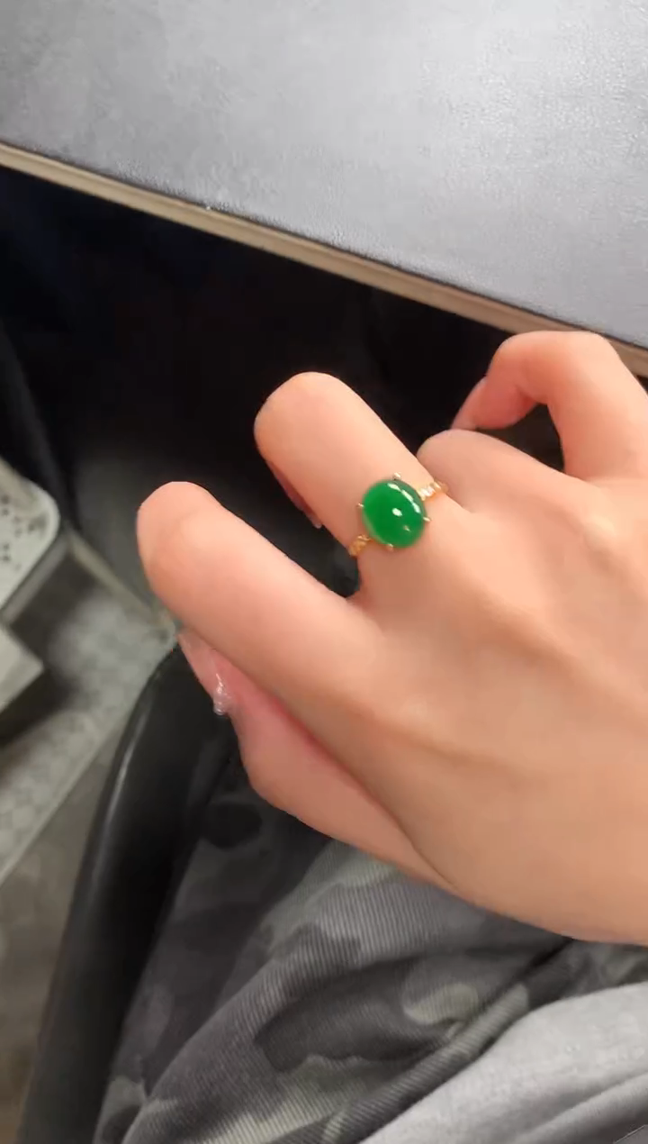 【闪购商品】翡翠戒指银S925镶嵌6632151