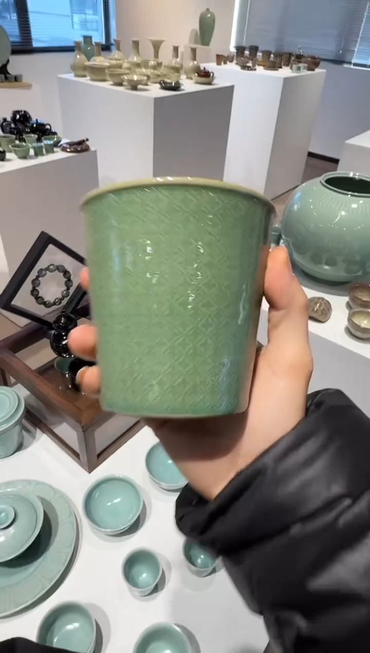 青瓷手工茶器包邮