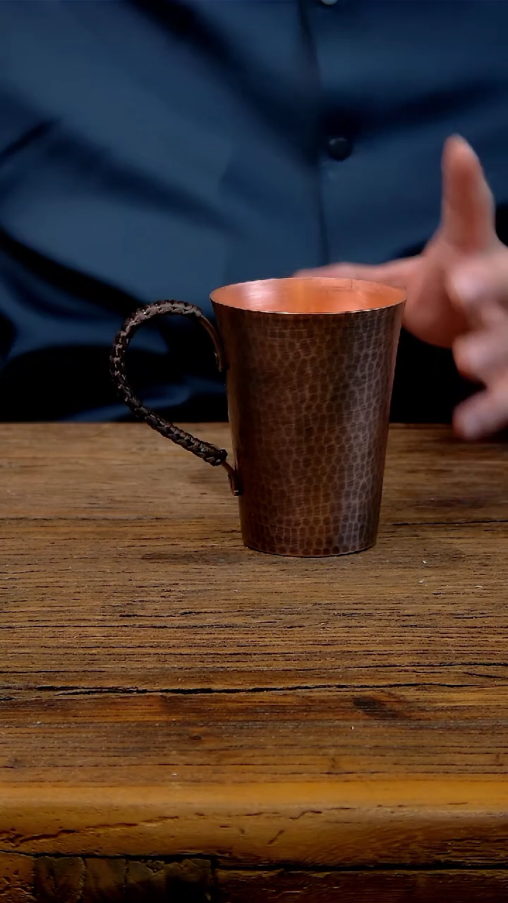 【闪购商品】关西铁瓶紫铜马克杯四百毫升