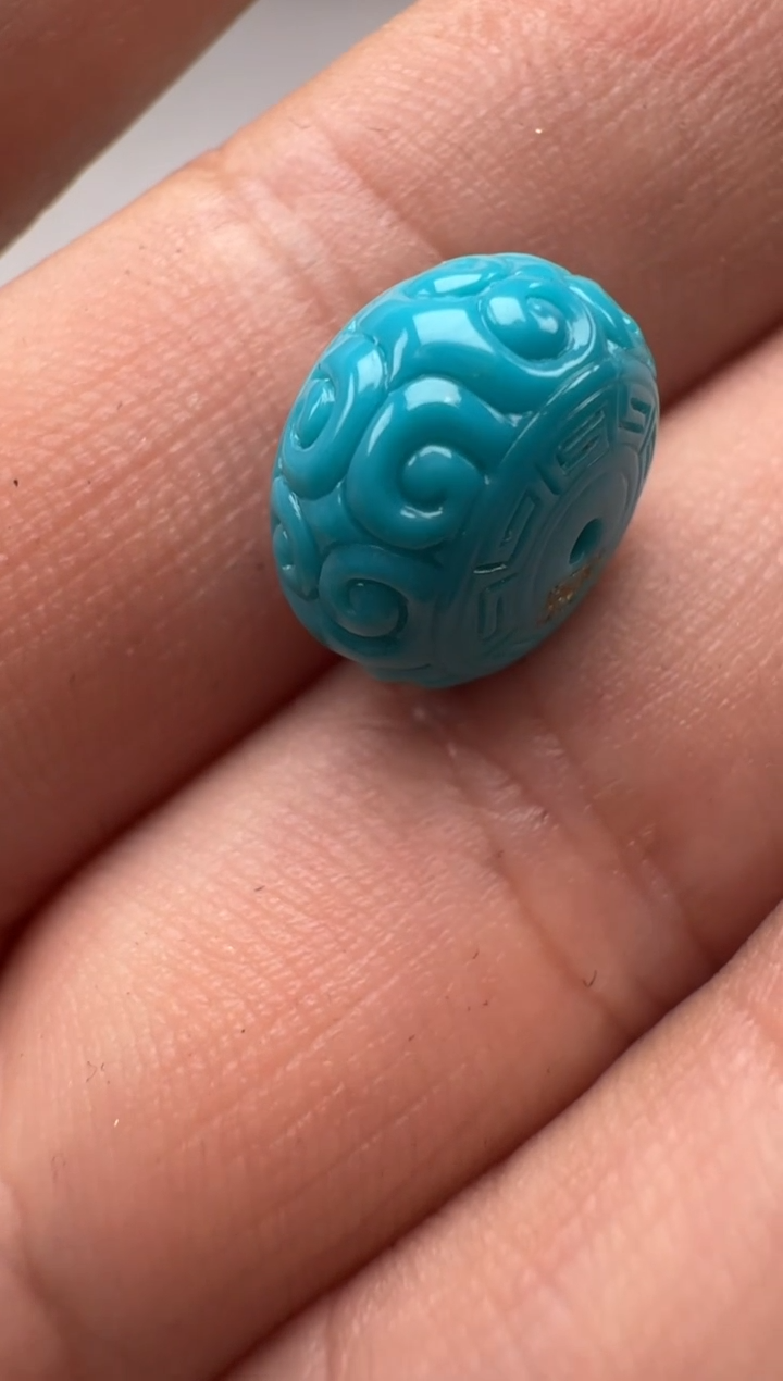 未镶嵌绿松石单珠T***~绿松石单珠