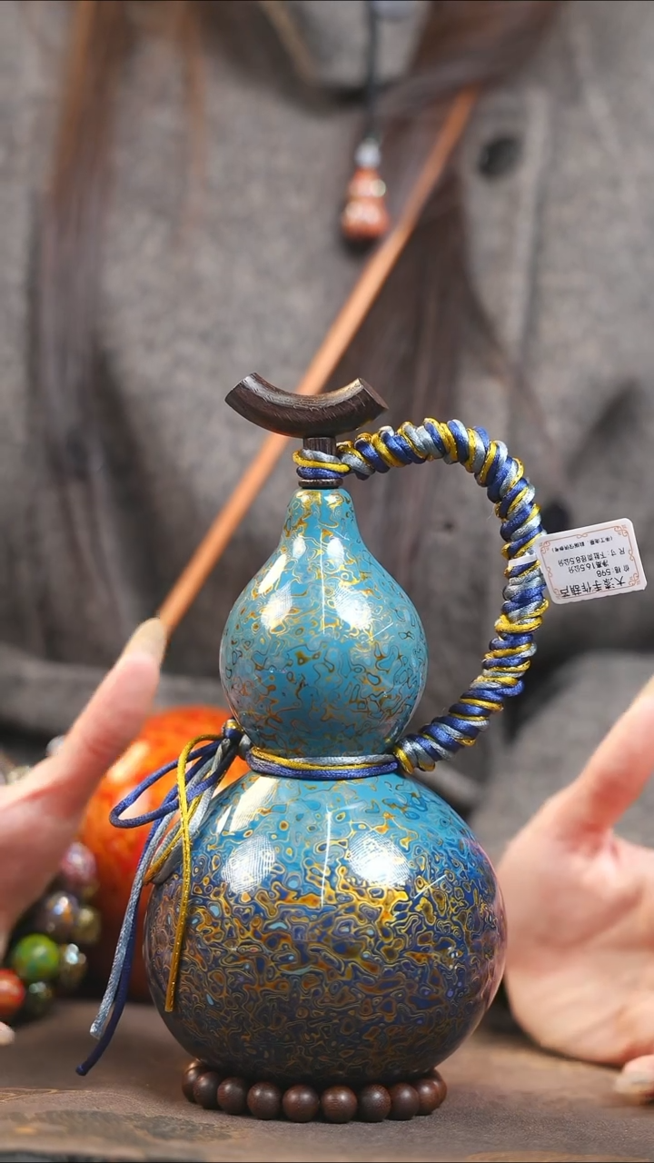 【闪购商品】XN304漆艺酒葫芦不包手串及旋转底座