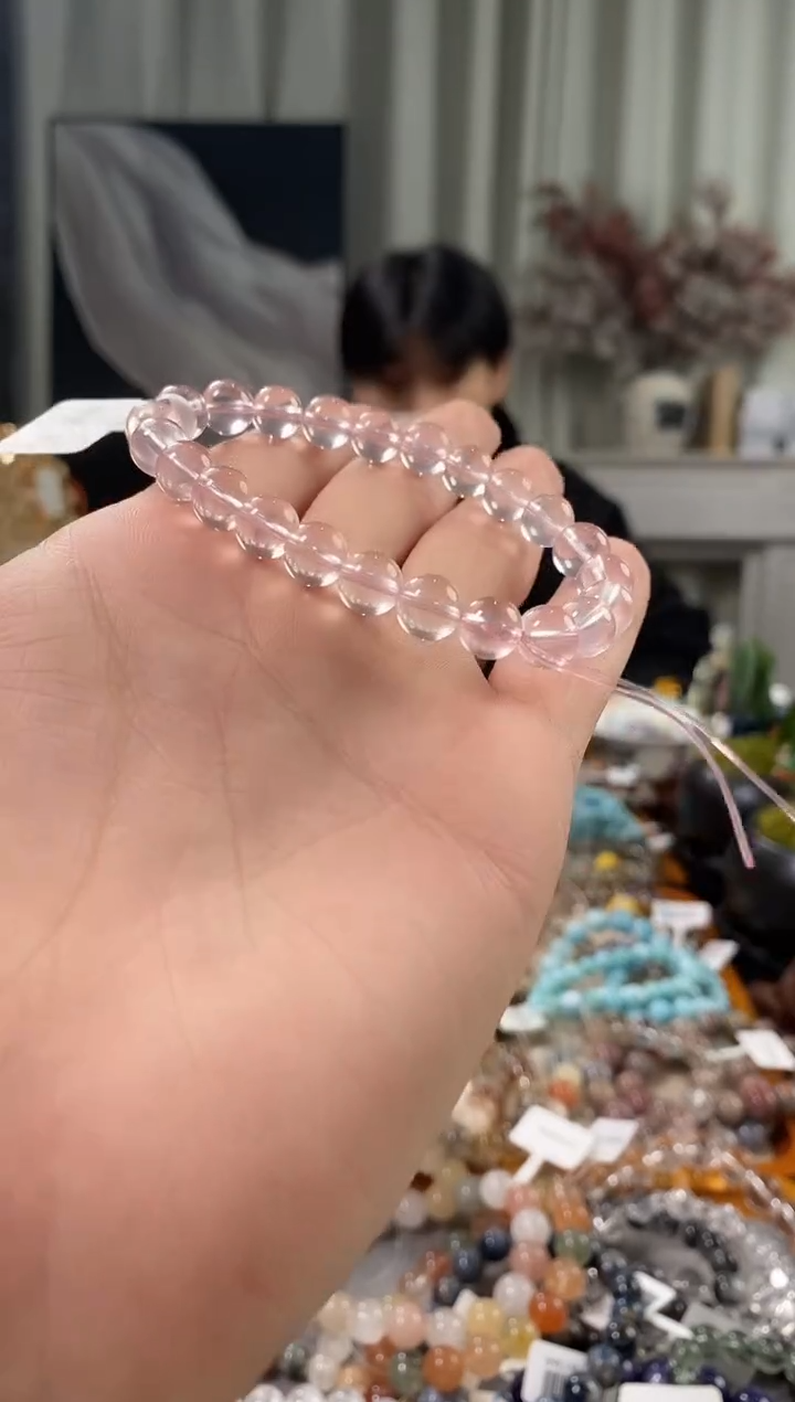 未镶嵌手链水晶y粉水晶